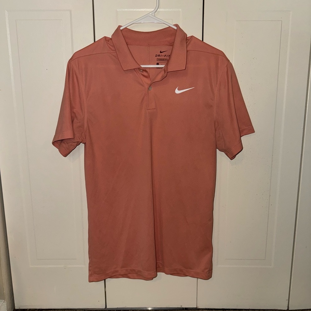 2/$25 Nike Men's Peach Polo Golf Shirt Dri Fit Standard